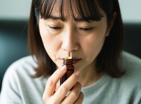 감기약먹는여성