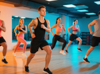 운동하고 있는 남녀 이미지