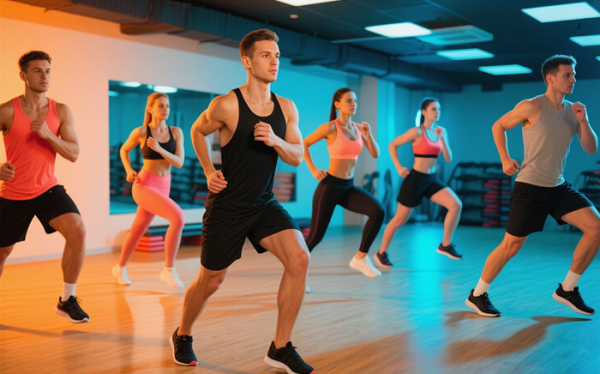 운동하고 있는 남녀 이미지