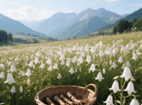 도라지꽃과 도라지뿌리