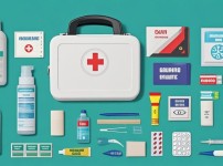 구급상자와 기본 구성품들