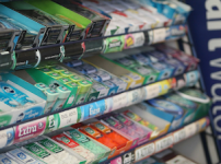 마트에 진열된 껌