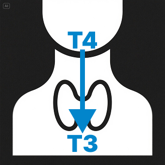 T4호르몬을 활성 형태인 T3으로 바꾸어주는 레보티록신