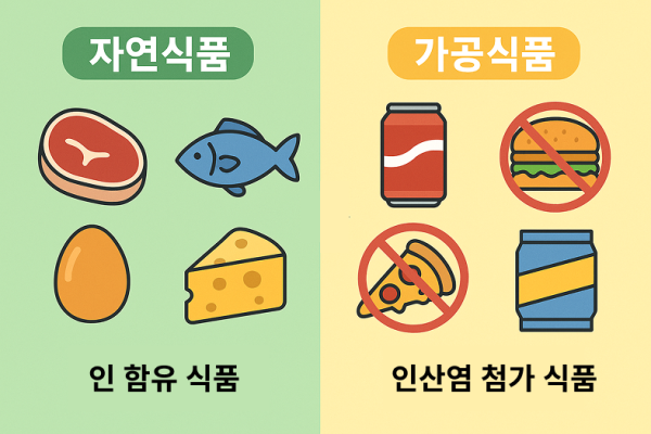 인이 함유된 식품