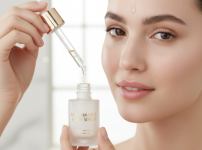 니아신 성분의 화장품을 바르고 있는 여성