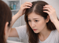 탈모로 고민하는 여성