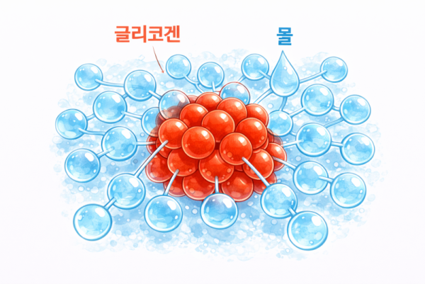 글리코겐+수분